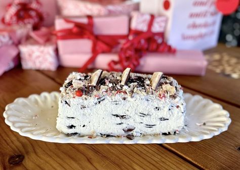 Peppermint Bark Ice Box Cake