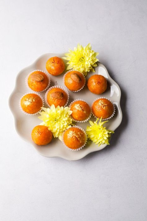 Boondi Ladoo Recipe Ladoo Recipe, Bicarbonate Of Soda, Recipe Simple, Gram Flour, Indian Sweet, Indian Sweets, Powdered Milk, Simple Ingredient, All You Need Is