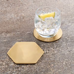 Brass Gold Drinks Coaster - placemats & coasters Silver Coasters, Gold Drinks, Gold Coasters, Black Coasters, Modern Coasters, Cup Coasters, Cupboard Knobs, Silver Ornaments, Brass Gold