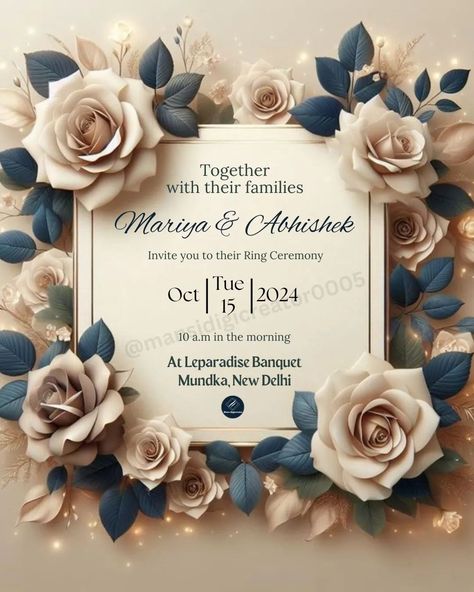 Ready to celebrate love? 💍💌 Check out our beautiful Ring Ceremony Invitation E-Card! 🤩 It's the perfect way to invite your friends and family to your special day.❤️🙌🏻 DM me to order yours and spread the love by sharing this post! 💞 Follow @mansidigicreator0005 for more amazing cards! 🥰 #LoveInTheAir #WeddingVibes #ecarddesign #WeddingStyle #RingCeremonyInspo #love #ringceremonydecoration #RingCeremony #ringlight #engagementring #ringoftheday #mansidigicreator0005 #InvitationIdeas #Invi... Ring Ceremony Invitation, Save The Date Pictures, Ceremony Invitation, Ring Ceremony, Rings Ceremony, Celebrate Love, E Card, Invite Your Friends, Beautiful Ring