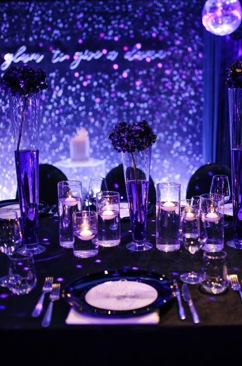 Midnight Purple Wedding Theme, Midnight Theme, 18th Debut Ideas, Rapunzel Theme, Starry Night Prom, Adult Prom, Nyc Birthday, Caribbean Christmas, Euphoria Aesthetic