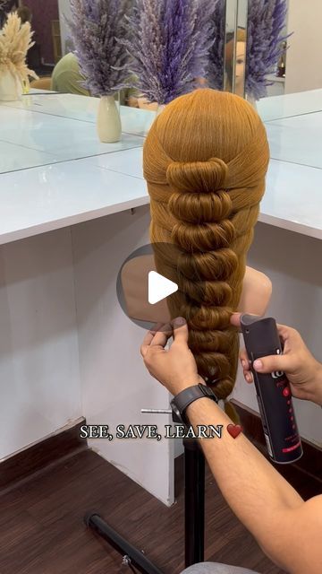 PallaviPrince on Instagram: "PallaviPrince Makeup&Hair Academy
Another beautiful and easy style for long hair 💝
Do you like? 👍 or 👎?

Makeup page:- @pallaviprince_makeovers 

Join Our Upcoming Professional Makeup&Russian Hairstyling Course🎓

REGISTRATION OPEN 📲" Easy Victorian Hairstyles For Long Hair, Russian Hairstyles Women, Hairstyles With Red Hair, Women With Natural Hair, Style For Long Hair, Stylish Hair Colors, Long Hair Do, Hair Academy, Course Hair