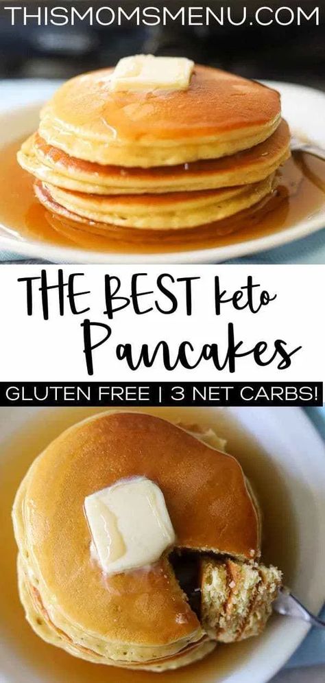 Coconut Flour Pancakes Recipe, Best Keto Pancakes, Keto Gluten Free, Low Carb Pancakes, Keto Recipes Breakfast, Keto Pancakes, Resep Diet, Recetas Keto, Low Carb Breakfast Recipes