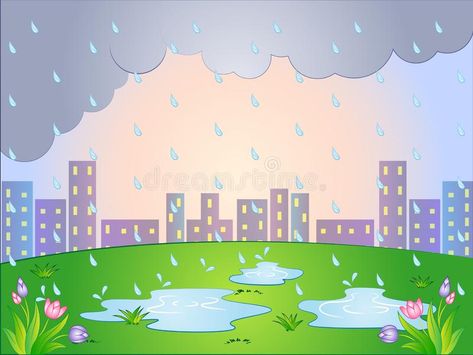 Vector Cartoon illustration of a Rainy Day royalty free illustration Cartoon Rainy Day, Raining Cartoon, Rainy Cartoon, Rainy Day Cartoon, Rainy Backgrounds, Rainy Day Background, Rainy Day Clipart, Rain Cartoon, Background Zepeto