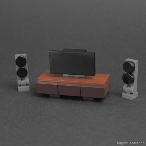 Lego Tv Stand, Diy Lego Furniture, Lego House Instructions Step By Step, Lego Furniture Instructions, Lego House Instructions, Cool Lego Ideas, Lego Furniture Ideas, Lego Building Ideas, Lego Tower