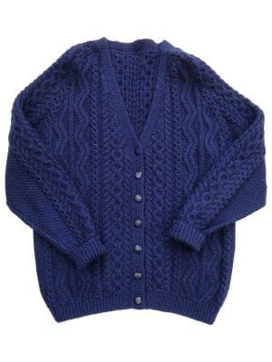 Classic Blue Aran Cardigan Nordic Patterns, Pngs For Moodboards, Aran Cardigan, Png Clothes, Timeless Home, Vintage Knitwear, Outfit Png, Cable Knit Sweater Cardigan, Blueberry Muffin