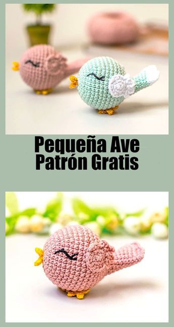 Pequeño pájaro Amigurumi patrones gratis ganchillo - Lovelycraft Crochet Bird Amigurumi, Amigurumi Bird Free Pattern, Free Crochet Bird Patterns, Crochet Birds Free Pattern, Crocheted Birds, Bird Amigurumi, Bird Crochet, Crochet Bird Patterns, Crochet Bird