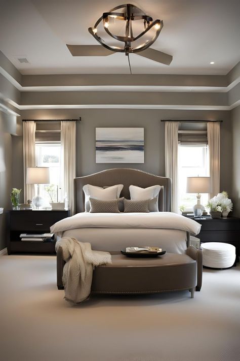 Award Winning Bedroom Design, Bedroom With Back Window, Windows Above Nightstands, Headboard Between Two Windows, Bed Between 2 Windows, Bed In Between Windows, Windows On Either Side Of Bed, Bed Between Two Windows Master Bedrooms, King Bed Between Two Windows