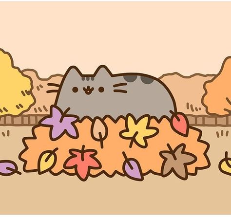 fall pusheen Cat Desktop Wallpaper, Pusheen Stormy, Pusheen Love, 4 Panel Life, Pusheen Cute, Pusheen Cat, Kawaii Cat, Cat Wallpaper, Grumpy Cat