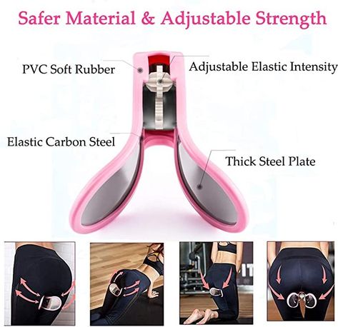 Highly Durable Hip Trainer： Made of thick carbon steel. It has long durability and strong force. The elastic shrinkage structure is more ergonomically designed. The outer layer is PVC soft rubber, which effectively sticks and protects the legs. On the inside, the adjustable elastic rigid gear is suitable for women of different ages. For women's postpartum body shape, pelvic relaxation, flat buttocks, sagging, coughing, sneezing, leakage, etc. Here are more reasons to consider buying this Flat Buttocks, Tighten Thighs, Hip Trainer, Bladder Control, Nerve Pain Relief, Thigh Muscles, Postpartum Body, Pelvic Floor Muscles, Hip Muscles