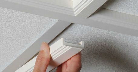 StyleStix - molding covers for drop ceiling Armstrong Ceiling, Drop Ceiling, Basement Makeover, Basement House, Basement Ceiling, Dropped Ceiling, Basement Bedrooms, Ceiling Installation, Unfinished Basement