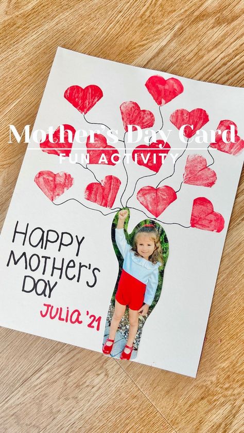 crafty.moms on Instagram: MOTHER’S DAY PHOTO CARD ❣️ What a cute way for our kids to make a creative card that we can frame and keep forever. We decided to recycle… Mother's Day Card From Toddlers, Mother’s Day Card Craft Preschool, Happy Mother’s Day Card From Kids, Mothers Day Card Toddler, Mothers Day Pictures From Kids, Mothers Day Cards For Kids Preschool, Mother’s Day Cards From Preschoolers, Mother’s Day Craft With Photo, Mother S Day Crafts For Kids Preschool