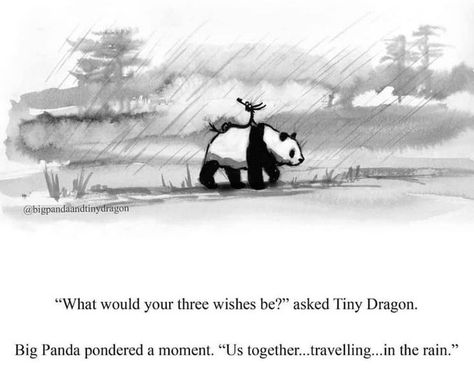 Big Panda And Tiny Dragon, James Norbury, Panda Quotes, Uplifting Poems, Dragon Quotes, Phoenix Artwork, Big Panda, Strange Planet, Tiny Dragon