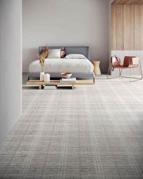 The rough textural lines of Yearn, by @phenix_flooring, perfectly complement the nine-color palette of calm and soothing neutrals. Plus, Yearn has Microban®, which helps protect 24/7 against the growth of bacteria, mold, and mildew, giving you the peace of mind you deserve in a style that you love. Color shown: Command. Carpet Tiles Basement, Carpet Tiles Bedroom, Lowes Carpet, Stainmaster Carpet, Basement Carpet, Carpet Squares, Carpet Samples, Carpet Trends, Carpet Padding