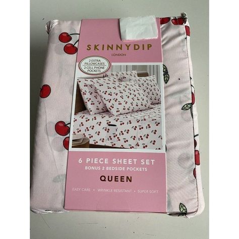 6 Pc Skinnydip Cherry Queen Size Sheet Set Soft Bedside Pockets For Cell Phones Easy Care Wrinkle Resistant New Please Check Pictures For Details, Measurements, And Condition Variations In Lighting And Device’s Screen Settings May Affect The Perception Of Colors. If You Are Unsure Of The Color, Please Ask! If You Have Any Concerns Or Questions, Send Me A Message. I'll Be Happy To Help! I Can Do Custom Bundles Or Separate Existing Ones I Ship Quickly Pet And Smoke Free Home Bedside Pocket, Apartment Decorating Living, Queen Size Sheets, Baby Sheets, Skinnydip London, Queen Sheets, King Sheet Sets, Sheet Sets Queen, Pottery Barn Kids