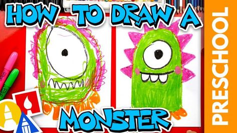 How To Draw Archives - Art For Kids Hub Monster Directed Drawing, Monster Preschool, Some Easy Drawings, Draw A Monster, Bratz Babyz, Art Videos For Kids, Art For Kids Hub, Easy Drawing Ideas, Directed Drawing