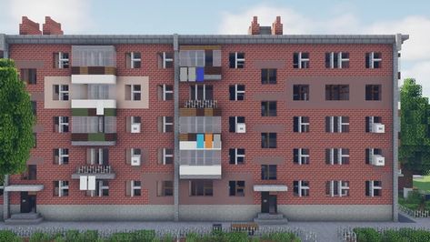 Soviet Communal Apartment Building [Full Interior] - Taganrog, Russia Minecraft Map Minecraft Modern City, Minecraft City Buildings, Minecraft Structures, Minecraft House Plans, Minecraft Modern, Minecraft City, Minecraft Plans, Minecraft Inspo, Minecraft Map