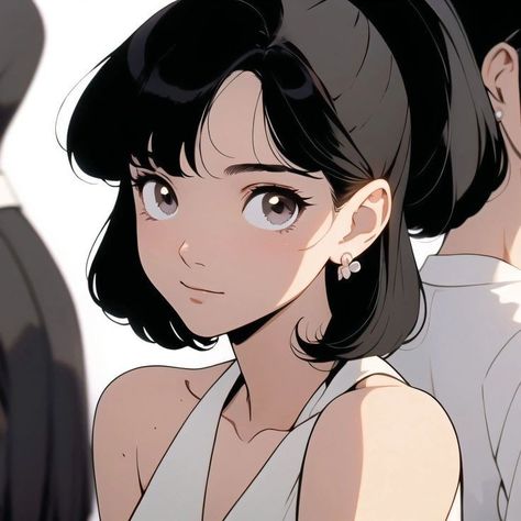 Black Hair Pfp, Short Hair Drawing, Hair Pfp, Olivia Hussey, Cocoppa Wallpaper, Anime Black Hair, Girls With Black Hair, Girl Pfp, Art Courses