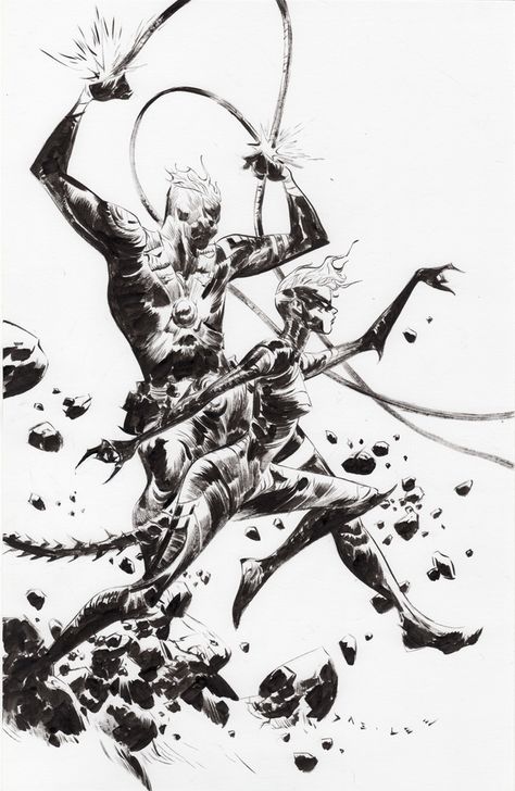 Jae Lee Art, Jae Lee, Comic Illustration, Comic Books Art, Comic Art, Comic Books, Comics, Black And White, White