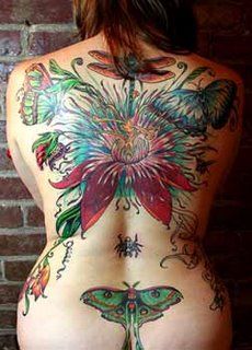 Color Full Tattoo, Hawaiian Flower Tattoos, Full Tattoo, Dragonfly Tattoo Design, Full Back Tattoos, Butterfly Tattoo Designs, Dragonfly Tattoo, Great Tattoos, Feminine Tattoos