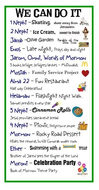 Book of Mormon reading chart Super cute! Maybe this will motivate the kids to show some initiative so, execution doesn't ALWAYS rely solely on me :) Reading Rewards, Family Scripture Study, Reading Incentives, Family Scripture, Lds Scriptures, Fhe Lessons, Reading Charts, Personal Progress, Visiting Teaching