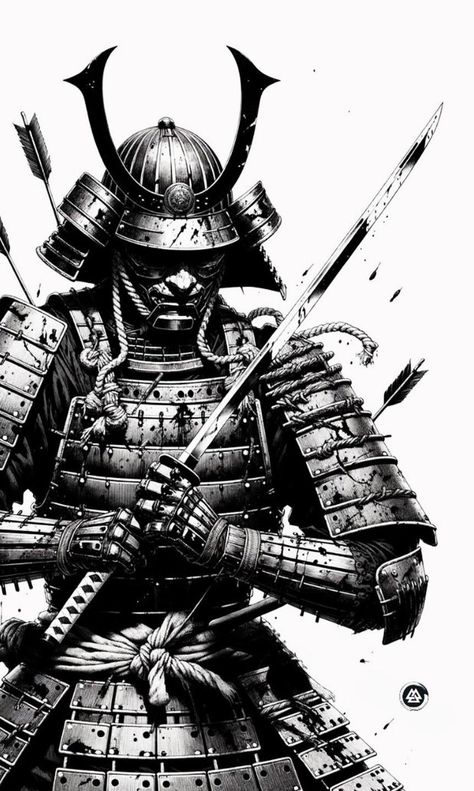 Samurai Warrior Tattoo Design, Shogun Tattoo, Samurai Training, Warrior Tattoo Design, Samurai Mask Tattoo, Swords Samurai, Samurai History, Japanese Warrior Tattoo, Samurai Tattoo Sleeve