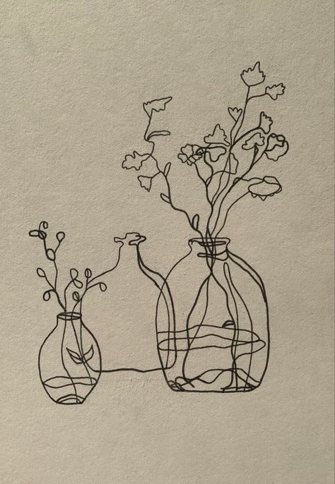 Flower Vase Line Art, Fine Line Flower Vase Tattoo, Vase Tattoo Fine Line, Spring Line Art, Fine Line Vase Tattoo, Cracked Vase Tattoo, Plant Vase Tattoo, Vase Tattoo Simple, Fine Line Drawing