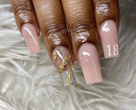 White Tip Acrylic Nails, 21st Birthday Nails, Sweet 16 Nails, Birthday Nail Art, Acrylic Nail Designs Coffin, Birthday Nail Designs, Fake Nails Designs, Acrylic Toe Nails, Graduation Nails