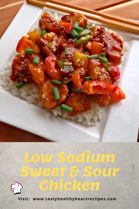 Low Sodium Chicken Breast Recipes, Chinese Sweet And Sour Chicken, Low Sodium Diet Plan, Sodium Free Recipes, Healthy Heart Recipes, Easy Low Sodium Recipes, Renal Friendly Recipes, Low Sodium Recipes Heart, Ckd Recipes