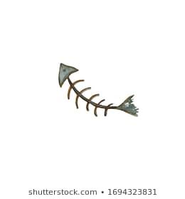 Fish Skeleton, Art Styles, Watercolor Illustration, Image Illustration, Garden Tools, Skeleton, How To Draw Hands, Fish, Tattoos