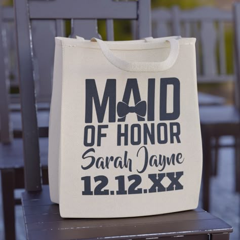 Personalized Maid of Honor Bachelorette Wedding Tote Bag Bachelorette Tote Bags, Bachelorette Tote, Wedding Tote Bag, Wedding Tote, Bachelorette Party Decorations, Customizable Gifts, Party Needs, Wedding Date, Weeding