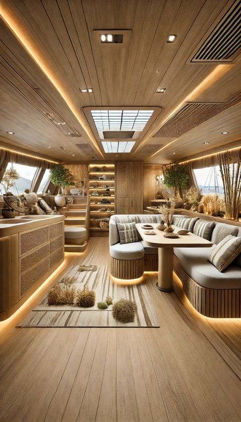 Super Yachts Interior, Wood Boat Interior, Super Yacht Interior, Yacht Interior Decor, Solar Yacht, Luxury Yacht Interior, Luxury Helicopter, Yacht Interior Design, Super Yacht