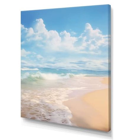 Designart "Beach Photo Ocean Escape IV" Beach Wall Art Living Room - Bed Bath & Beyond - 38947488 Street Wall Art, 3 Piece Painting, Watercolor On Wood, Beach Wall Decor, Beach Photo, Art Living Room, Beach Wall Art, Abstract Nature, Modern Art Abstract