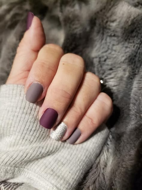 💜Aberdeen Aubergine 🖤Berlin it to Win It 💙Fort Worth It 💅OPI matte topcoat Nail Color Combos, Color Street Combos, Color Street Ideas, Short Nail, Street Nails, Color Street Nails, Powder Nails, Nail Color, Color Street