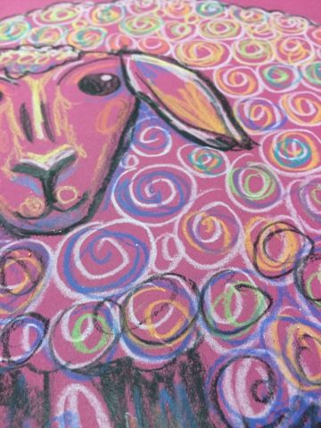 Sheep Art Project, Lamb Art For Kids, Sheep Art For Kids, Farm Art For Kids, Farm Art Projects For Kids, Farm Art Projects, First Grade Art Projects, Sheep Craft, Rodeo Art