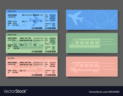 Train Ticket, Bus Tickets, Train Tickets, Airline Tickets, Design Vector, Png Images, Concept Design, Vector Free, Vector Images