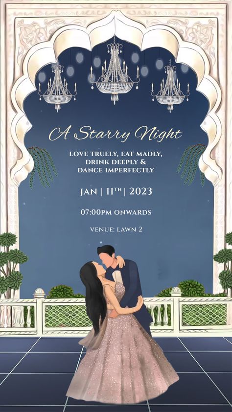 Engagement Standee, Reception Digital Invite, Reception Invitation Cards Template, Sangeet Night Invitation Card, Engagement Invites Indian, Sangeet Invite Template, Sangeet Background, Sangeet Illustration, Sangeet Invitation Cards Template