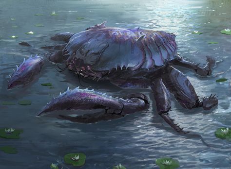 Space Opera Art, Crab Art, Beast Creature, Mtg Art, Terra Nova, Magic The Gathering Cards, Cool Monsters, Giant Monsters, Fantasy Beasts