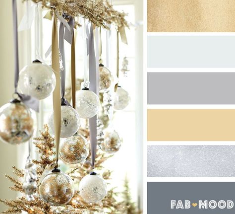 Silver Winter Wedding, Fab Mood, Silver Color Palette, Gold Winter Wedding, Wedding Color Schemes Spring, Winter Wedding Color Palette, Wedding Color Palettes, Best Color Schemes, Christmas Color Palette