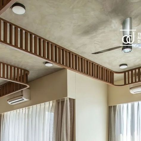 Wood False Ceiling, Cane Ceiling, Interior Apartment Design, Wooden Apartment, Wicker Ceiling, House Location, Wooden Ceiling, Cane Furniture, Team Design