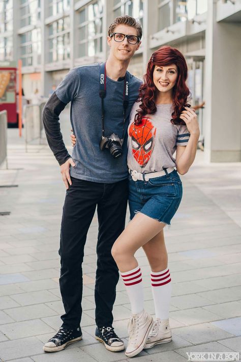 Mj Watson Cosplay, Peter Parker And Mj Costume, Mj And Peter Parker Costume, Spiderman And Mary Jane Costume, Spider Man And Mary Jane Costume, Mary Jane Costume Spiderman, Spiderman And Mj Costume, Mary Jane And Peter Parker, Peter Parker Costume