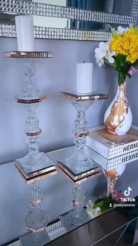 Table Craft Ideas, Dollar Tree Candle Holder Diy, Diy Dollar Tree Centerpieces, Dollar Tree Candle Holders, Diy Dollar Store Crafts Projects, Candle Holder Diy, Dollar Tree Candles, Dollar Tree Centerpieces, Dollar Store Diy Organization