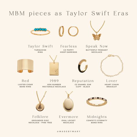 Made by Mary Taylor Swift Inspired Jewelry Taylor Swift Inspired Necklace, Taylor Swift Inspired Jewelry, Taylor Swift Inspired Bracelets, Taylor Swift Ring, Taylor Swift Earrings, Taylor Swift Necklace, Taylor Jewel, Music Inspired Jewelry, Eras Party