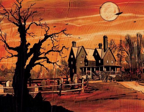 Chilling Adventures Of Sabrina, Spooky Town, House Sketch, Halloween Artwork, Halloween Wallpaper Iphone, Halloween Illustration, Season Of The Witch, Ethereal Art, Autumn Cozy