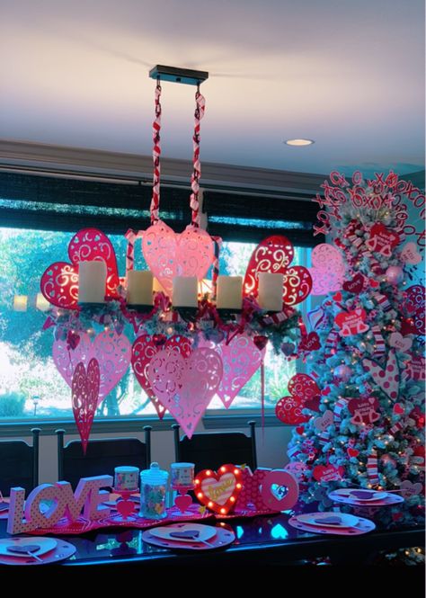 Valentine’s Decorations Instagram @corrie9 Valentines Day Event, Decor For Valentines Day, Club Decoration, Mall Decor, Lanterns Decor, Valentines Day Decorations, Ceiling Decor, Holiday Decorations, Event Decor