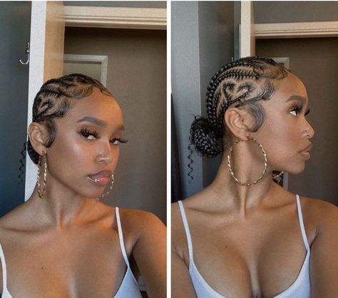 Low Bun Cornrow Hairstyles, Edges For Cornrows, Cornrows Braids For Black Women Natural Hair, Feed In Stitch Braids Cornrows, Cornrows Styles For Black Women, Stitch Braids Black Women, 6 Cornrows Braids Black Women, Protective Hairstyles Braids Cornrows, 8 Feed In Braids