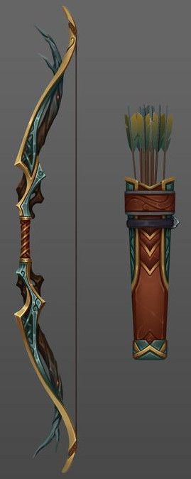 Archer Characters, Fantasy Props, Bow And Arrow, Bow Arrows, Arrow Design, Fantasy Warrior, Arte Fantasy, Fantasy Rpg, Bow Design