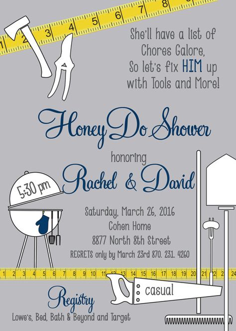 Honey Do Shower, Ocean Springs Ms, Man Shower, Couples Bridal Shower, Couple Wedding Shower, Honey Do, Bbq Invitation, Ocean Springs, Garden Shower