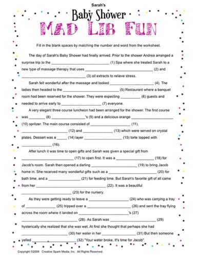 Team mad lib for baby shower...this could be hysterical! http://www.diva-girl-parties-and-stuff.com/baby-shower-mad-lib.html Funny Mad Libs, Baby Shower Mad Libs, Shower Funny, Funny Baby Shower Games, Boy Baby Shower Games, Party Hardy, Mad Libs, Trendy Baby Shower Ideas, Virtual Baby Shower