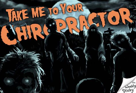 The Walking Subluxated! Halloween Chiropractic, Wellness Humor, Chiropractic Halloween, Chiropractic Facts, Chiropractic Posters, Chiropractor Humor, Chiropractic Humor, Chiro Office, Chiropractic Quotes